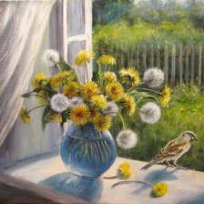 Схема вышивки «Одуванчики»