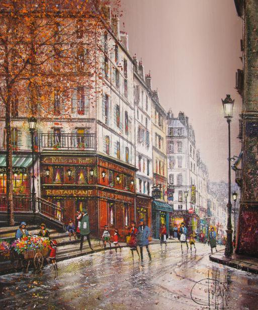 Холм Монмартр. Улица Равиньян - монмартр, франция, улица равиньян, париж - оригинал