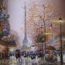 Схема вышивки «Площадь Бастилия»