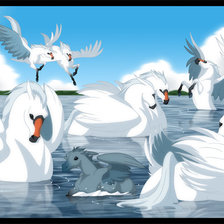 Схема вышивки «КУПАНИЕ ПЕГАСОВ»