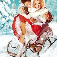 Схема вышивки «зимние забавы»