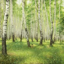 Схема вышивки «Березовая роща»