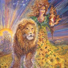 Схема вышивки «Лев-Зодиак»