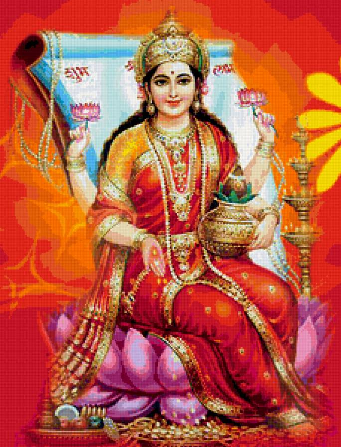 Индийская богиня - легенды, индуизм, картина, эпос, индийская религия - предпросмотр