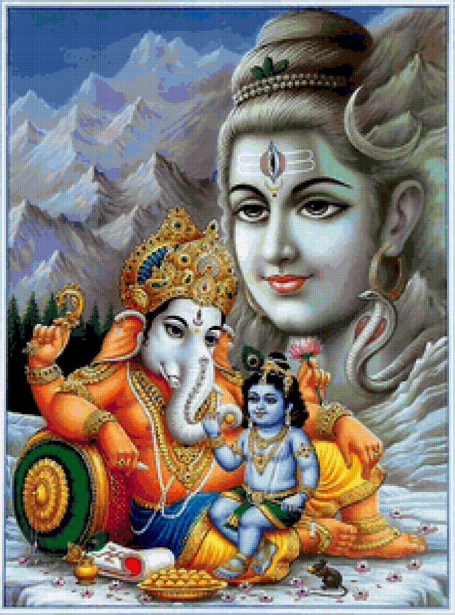 Индийские мотивы - эпос, картина, индийская религия, легенды, индуизм - предпросмотр