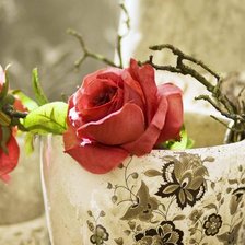 Схема вышивки «Roses In A Mug»