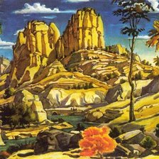 Схема вышивки «Константин Богаевский.Воспоминание о Монтьене.»