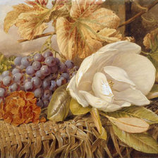 Схема вышивки «Магнолия и виноград.»