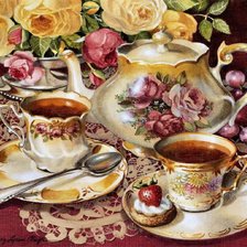 Схема вышивки «Tea for Two»