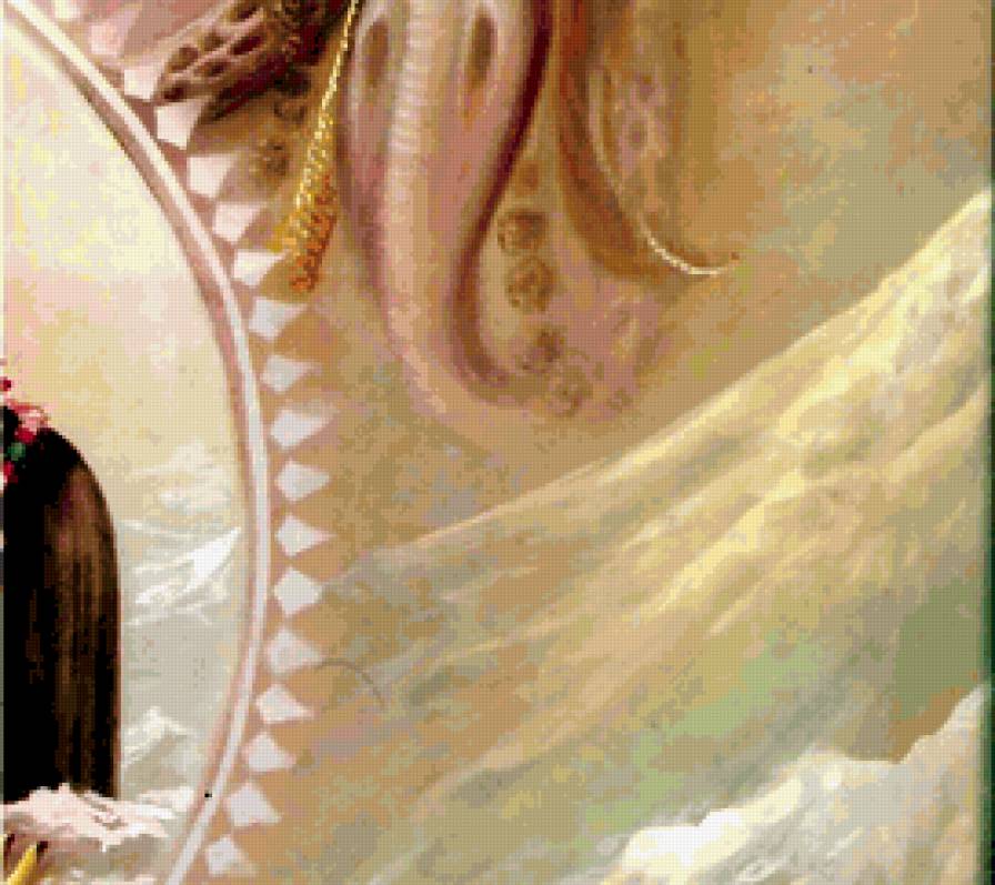 Боги Индии (триптих) - 3 низ - эпос, картина, легенды, индийская религия, индуизм - предпросмотр