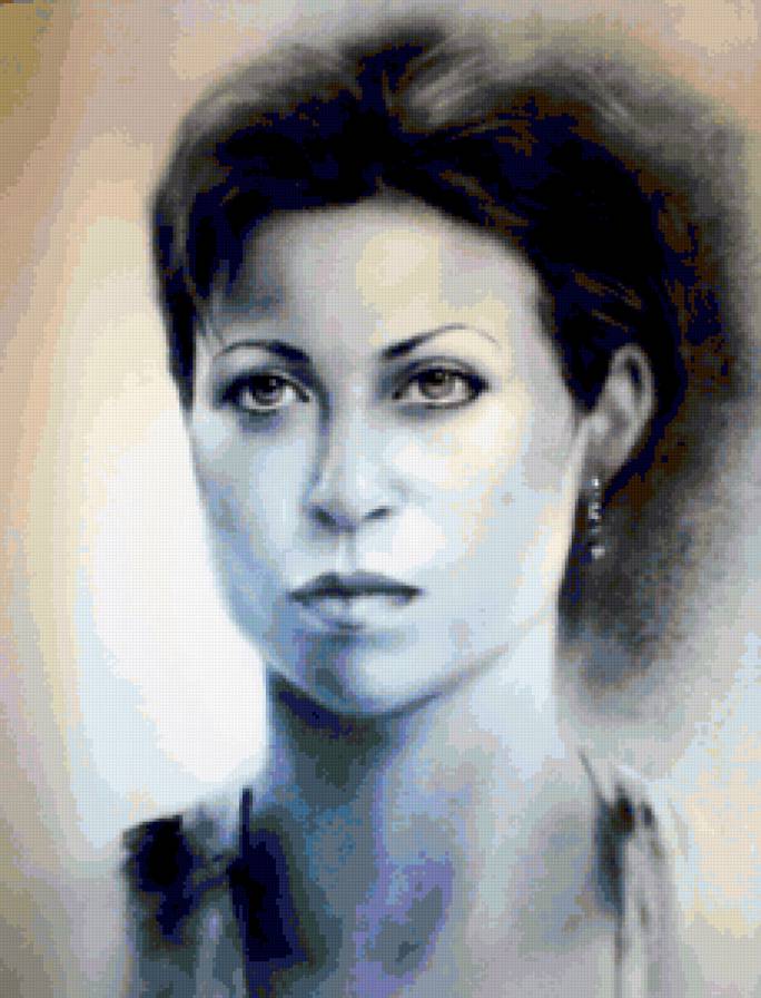 портрет - портрет, картина, девушка - предпросмотр