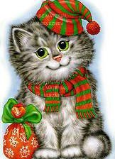 Схема вышивки «котенок»