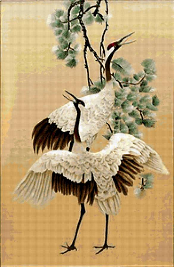 журавли - восток, птицы - предпросмотр