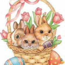 Схема вышивки «пасхальная корзинка»