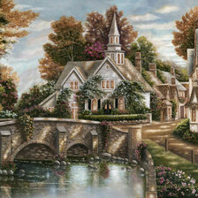 Схема вышивки «замок»