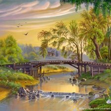 деревянный мост