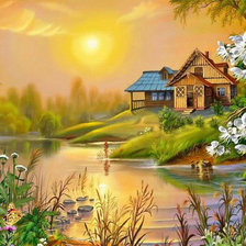 Схема вышивки «летний вечер»