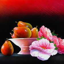 Схема вышивки «цветы и груши»