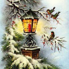Схема вышивки «зимний пейзаж»