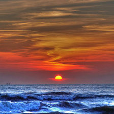 Схема вышивки «Закат на море»