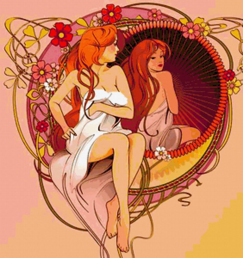 78687 - девочка, красота женщины, красота, девушка, девушки, живопись - предпросмотр