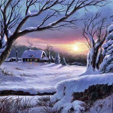 Схема вышивки «Зима»