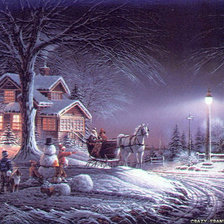 Схема вышивки «рождественская ночь»