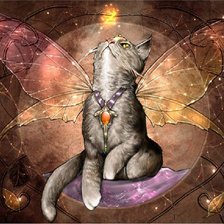 Схема вышивки «Крылатый кот»