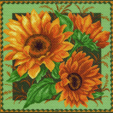 Схема вышивки «подсолнухи»