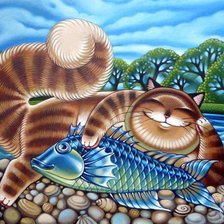 Схема вышивки «Рыболов.»