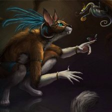 Схема вышивки «Женщина кошка.»