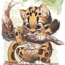 Схема вышивки «Мультяшный леопард.»