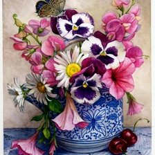 Схема вышивки «букет цветов»