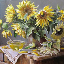 Схема вышивки «мед из подсолнухов»