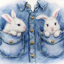 Схема вышивки «Карманный Bunnies»