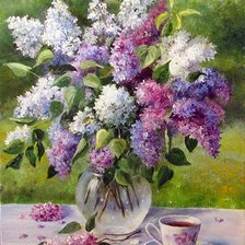 Схема вышивки «прошел майский дождь»