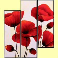 Схема вышивки «маки»