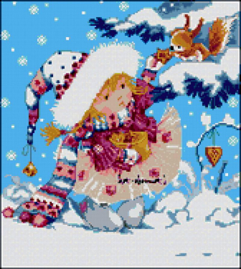 зимняя девочка - предпросмотр