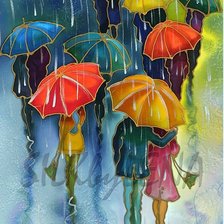 Схема вышивки «Под дождем»