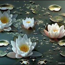 Схема вышивки «кувшинки»