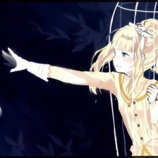 Схема вышивки «аниме девушка»