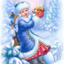 Схема вышивки «Снегурочка»