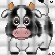 Схема вышивки «коровка»