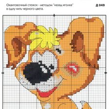 Схема вышивки «пёсик»