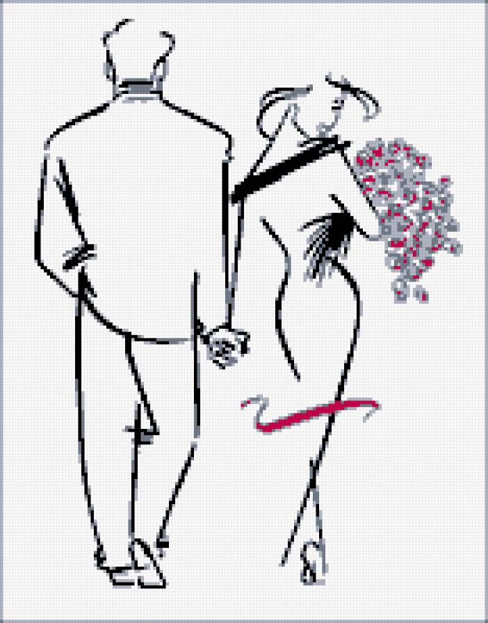 Пара - пара, графика, он и она - предпросмотр