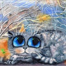 Схема вышивки «кот»