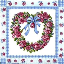 Схема вышивки «Подушка с розочками»