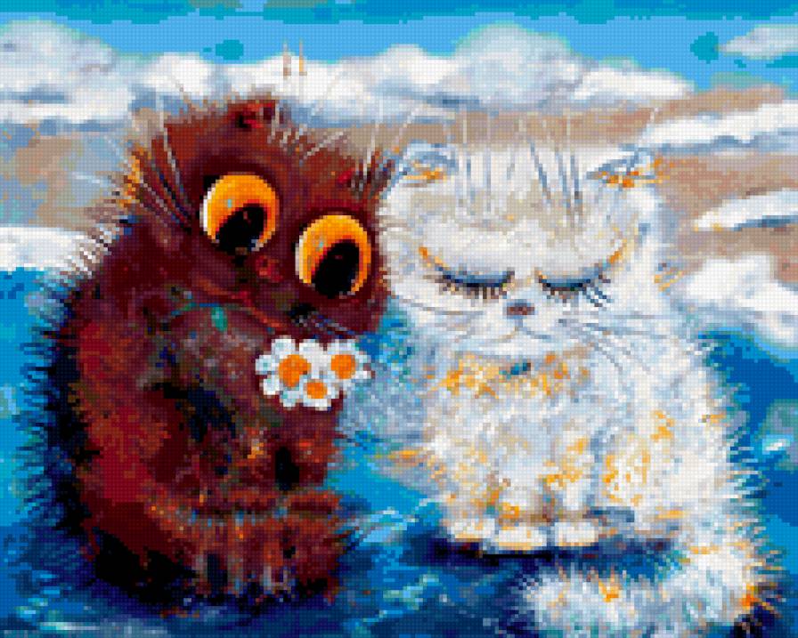 кошки - кошка, любовь, кот, свидание - предпросмотр