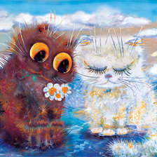 Схема вышивки «кошки»