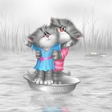 Схема вышивки «коты»